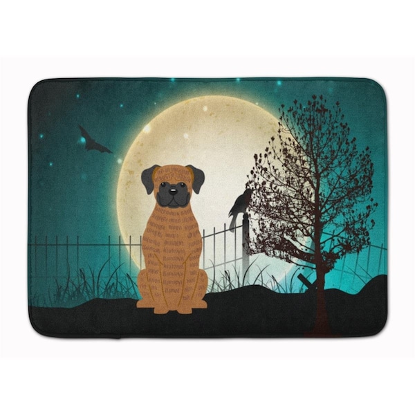 Carolines Treasures Halloween Scary Brindle Boxer Machine Washable Memory Foam Mat BB2307RUG - main
